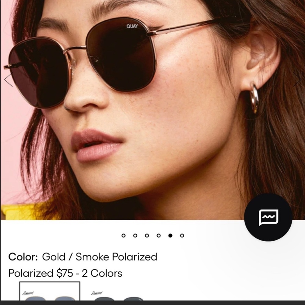 NEVER BEEN WORN QUAY JEZEBEL SUNGLASSES SMOKE GREY / GOLD